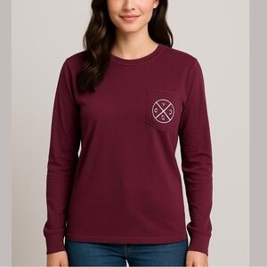 SANDCLOUD long sleeve t-shirt crewneck purple
Burgundy recycled materials small